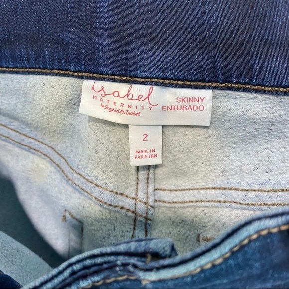 Isabel Maternity Under Belly Skinny Maternity Jeans Dark Blue Size 2 - Picture 10 of 11